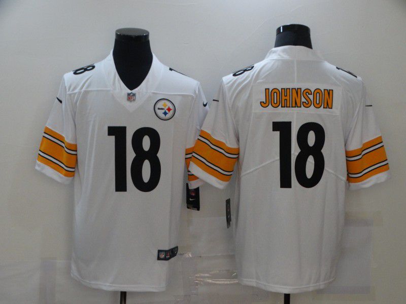 Men Pittsburgh Steelers #18 Johnson White Nike Vapor Untouchable Limited 2020 NFL Nike Jerseys->pittsburgh steelers->NFL Jersey